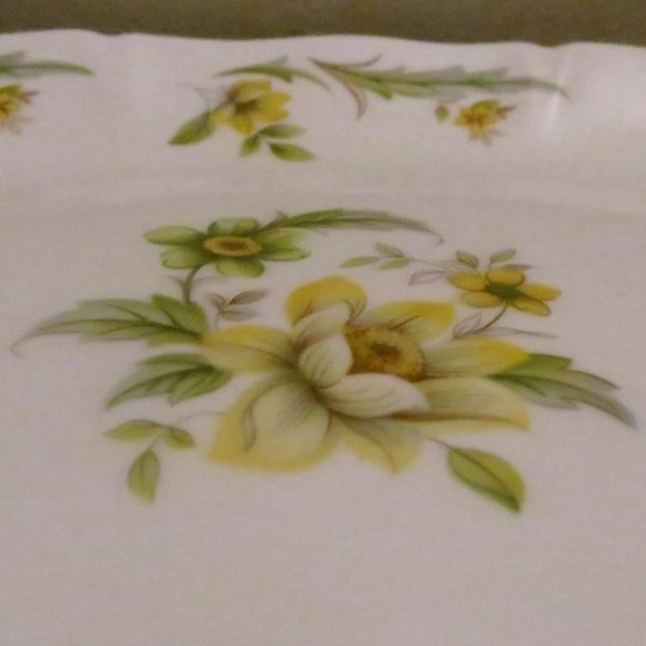 Serving Platter Oval Royal Grafton Evesham 11.25" Yellow Green Bone China UK - Picture 4 of 5